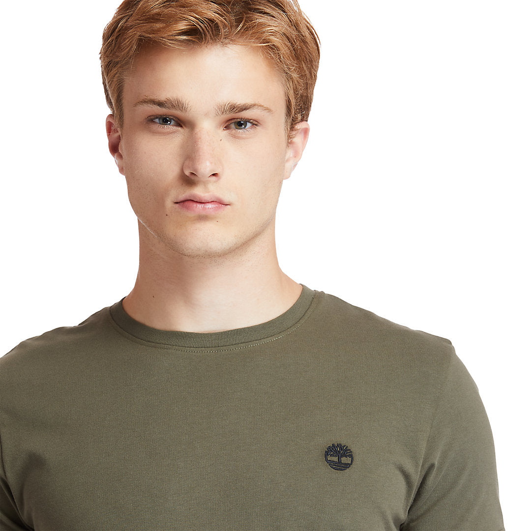 Timberland New - Dunstan River Crew Tee for Men in Dark Green