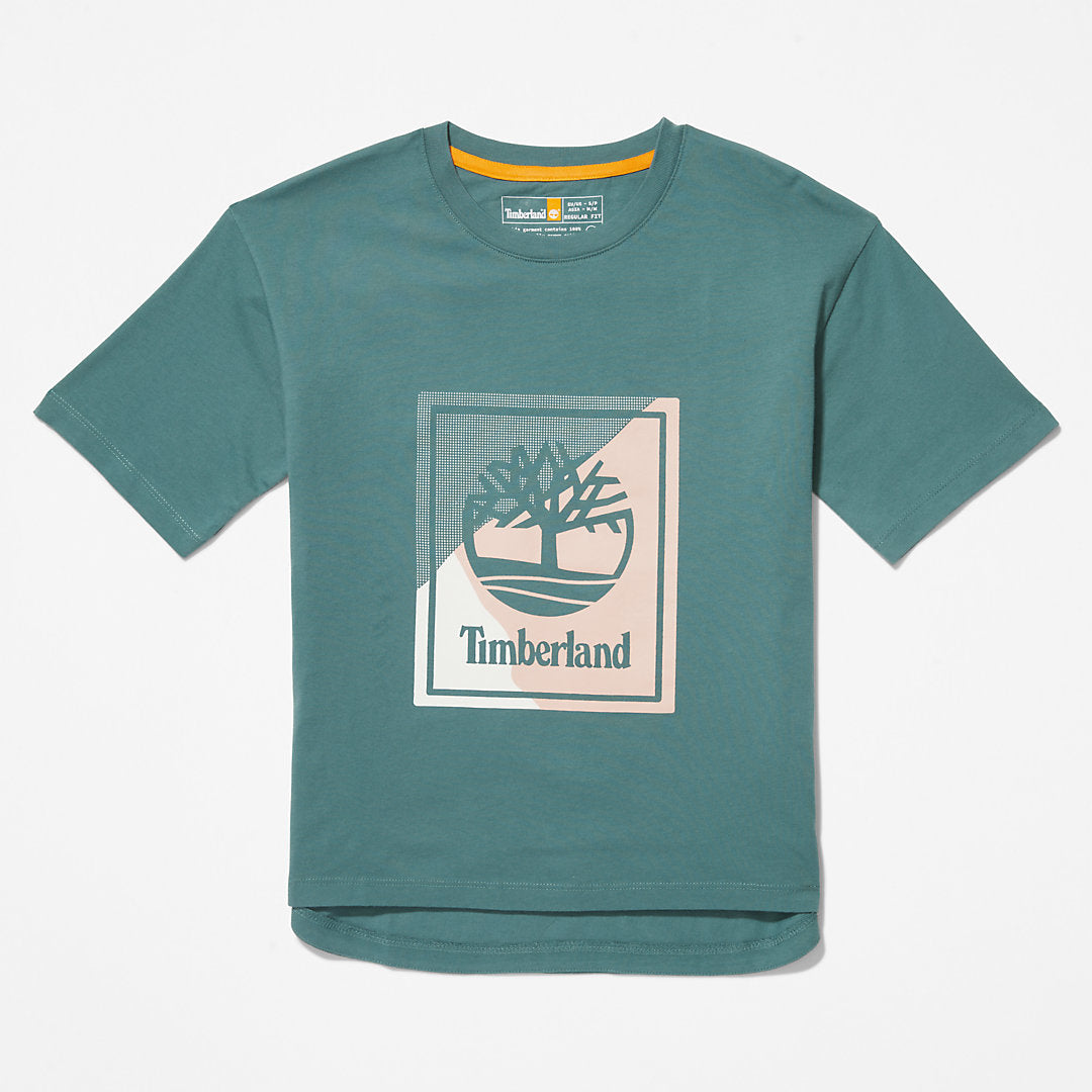Timberland Great Value - Logo Graphic T-Shirt for Women in Teal