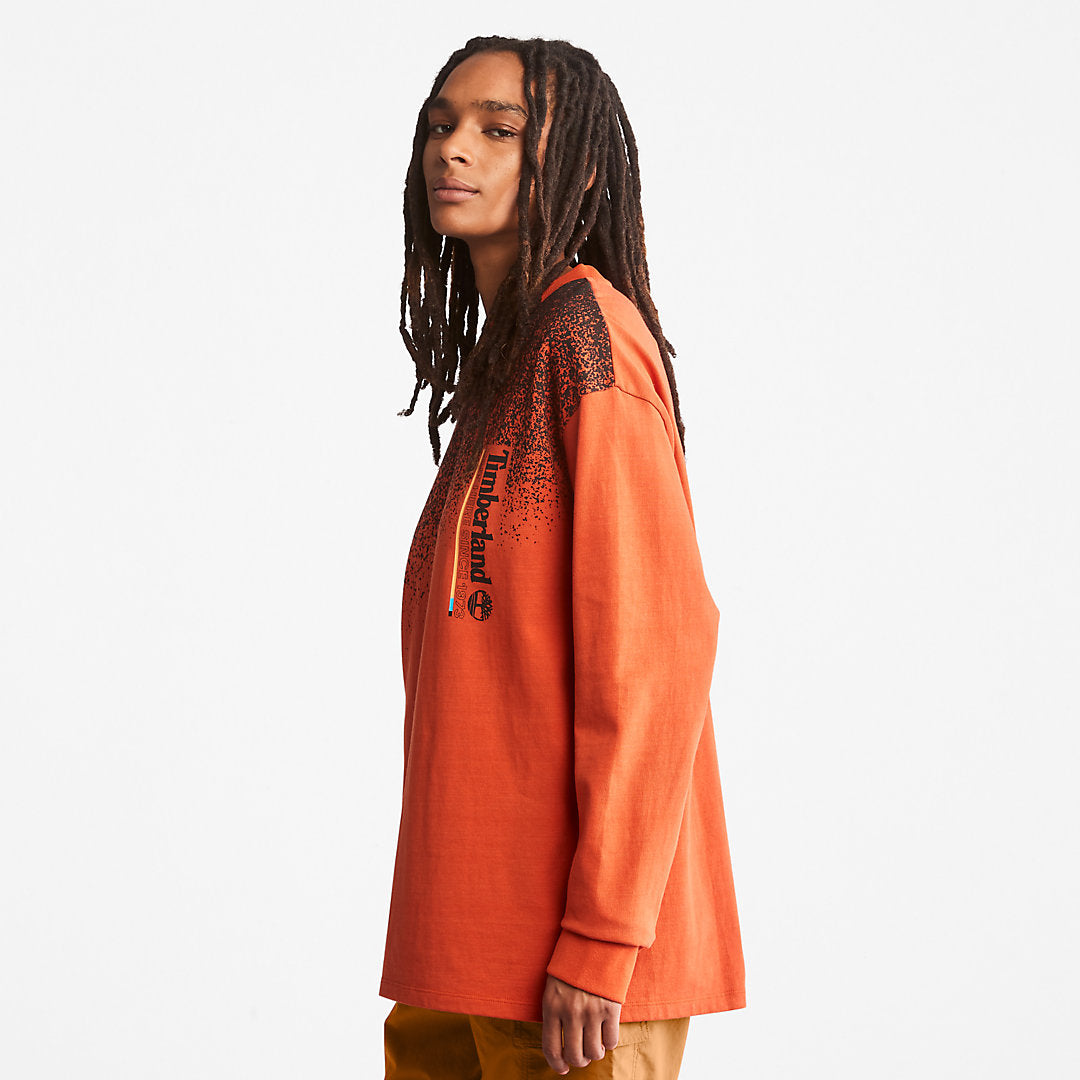 Timberland Latest - Outdoor Archive Long-sleeved Graphic T-Shirt in Orange