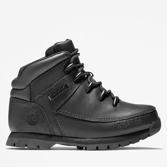 Timberland New - Euro Sprint Full-grain Mid Hiker for Junior in Black