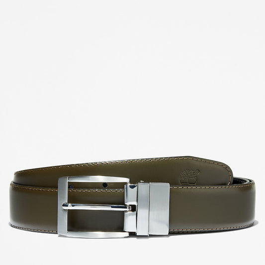 Timberland Latest - Reversible Leather Belt for Men in Green/Black