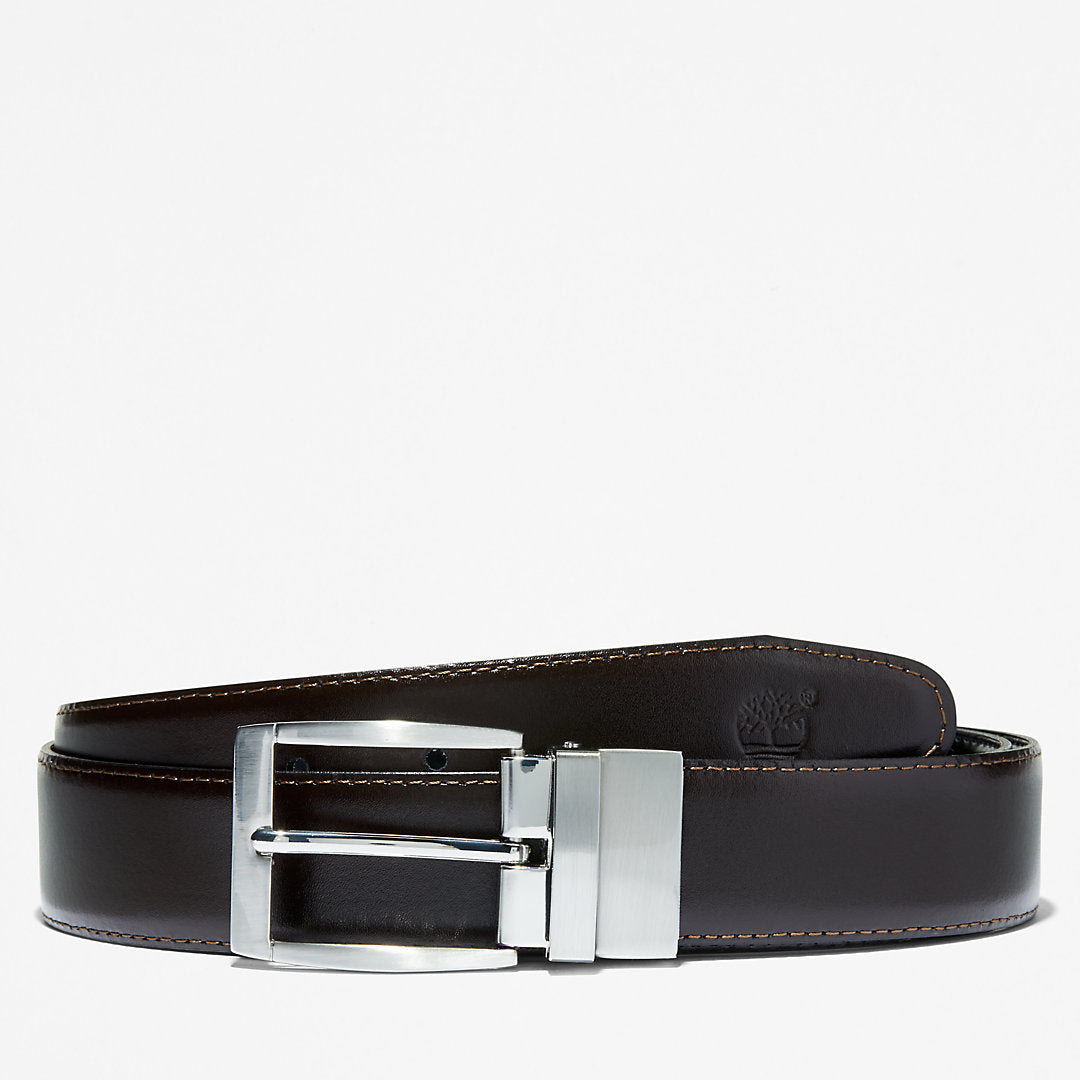 Timberland Everyday - Reversible Leather Belt for Men in Dark Brown/Black