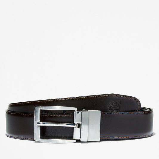 Timberland Everyday - Reversible Leather Belt for Men in Dark Brown/Black