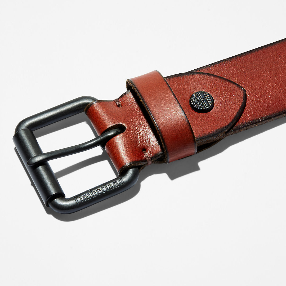 Timberland Top Pick - Roller Buckle Leather Belt for Men in Brown