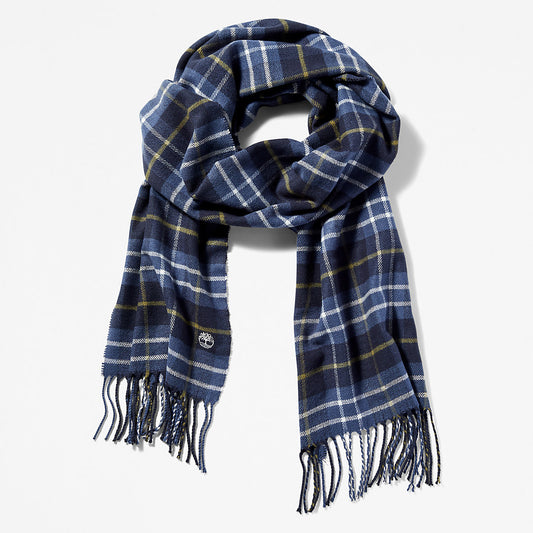 Timberland New - Cape Neddick Checked Scarf for Men in Navy