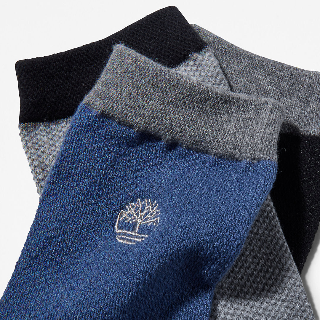 Timberland Deals - Three Pair Pique Crew Socks for Men in Black