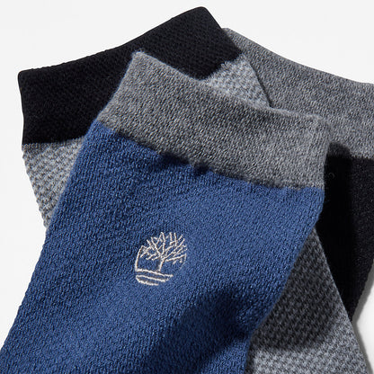 Timberland Deals - Three Pair Pique Crew Socks for Men in Black