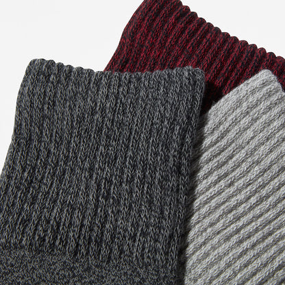 Timberland New - Three Pack Marled Crew Socks Gift Box for Women in Black