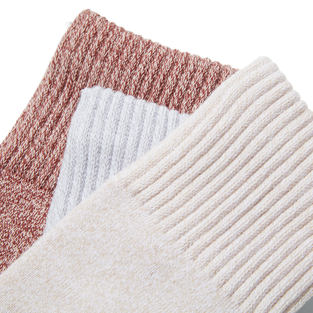 Timberland Best Seller - Three Pack Marled Crew Socks Gift Box for Women in Pink