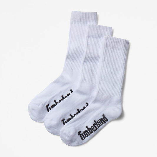 Timberland Special Offer - Stratham 3-Pack Crew Sport Socks for Men in White