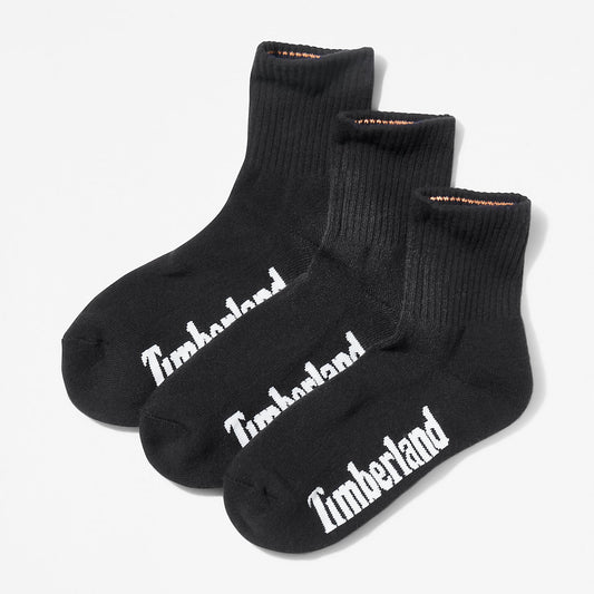 Timberland Trusted - Three Pack Stratham Sport Socks for Men in Black