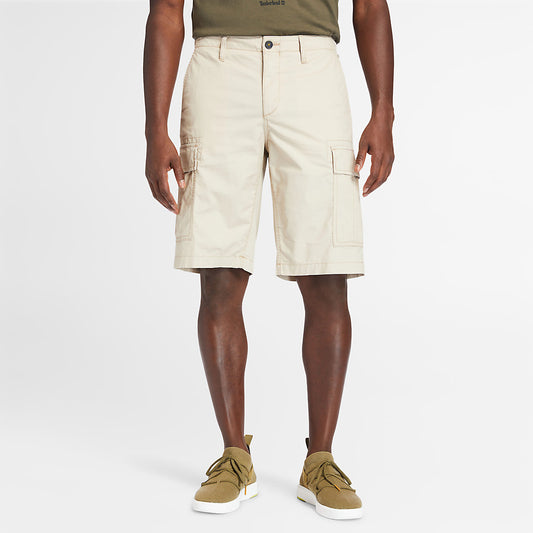Timberland Sale - Poplin Cargo Shorts for Men in Beige