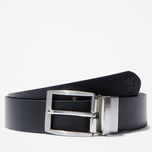 Timberland Trending - Reversible Leather Belt for Men in Black