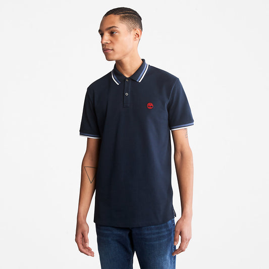 Timberland Featured - Millers River Tipped Polo Shirt for Men in Navy