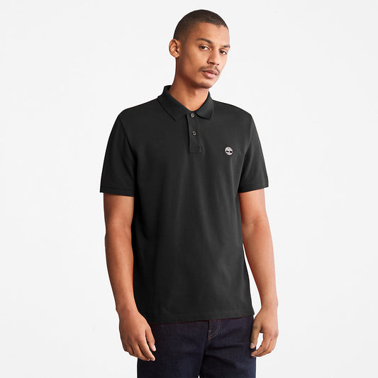 Timberland Exclusive - Millers River Pique Polo Shirt for Men in Black