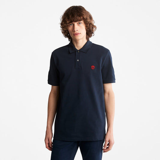 Timberland Everyday - Millers River Pique Polo Shirt for Men in Navy