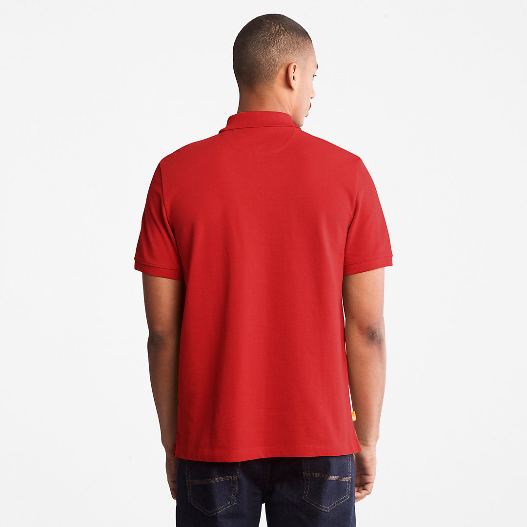 Timberland Essential - Millers River Pique Polo Shirt for Men in Red