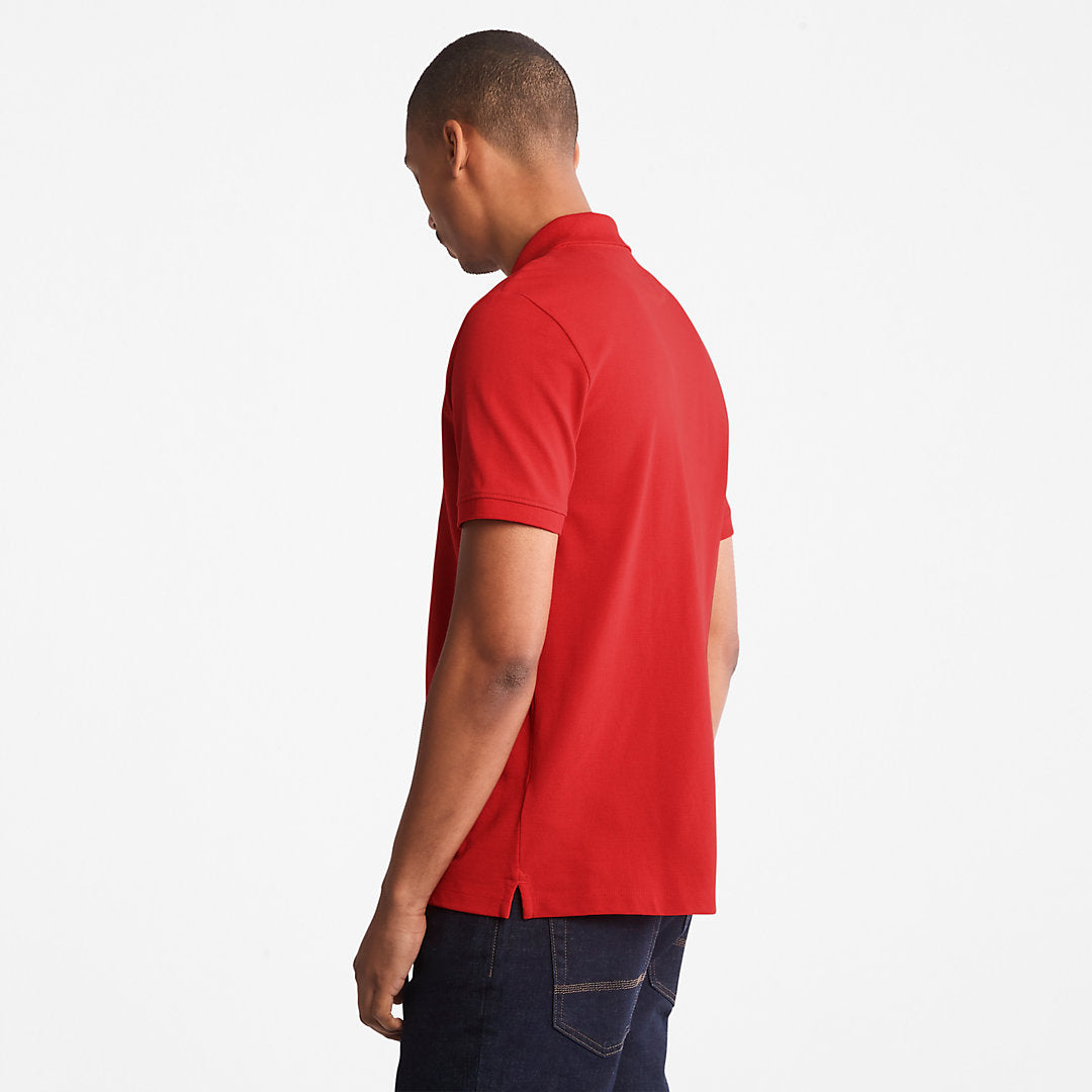 Timberland Essential - Millers River Pique Polo Shirt for Men in Red