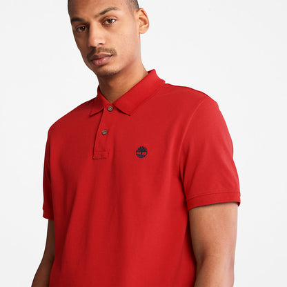 Timberland Essential - Millers River Pique Polo Shirt for Men in Red