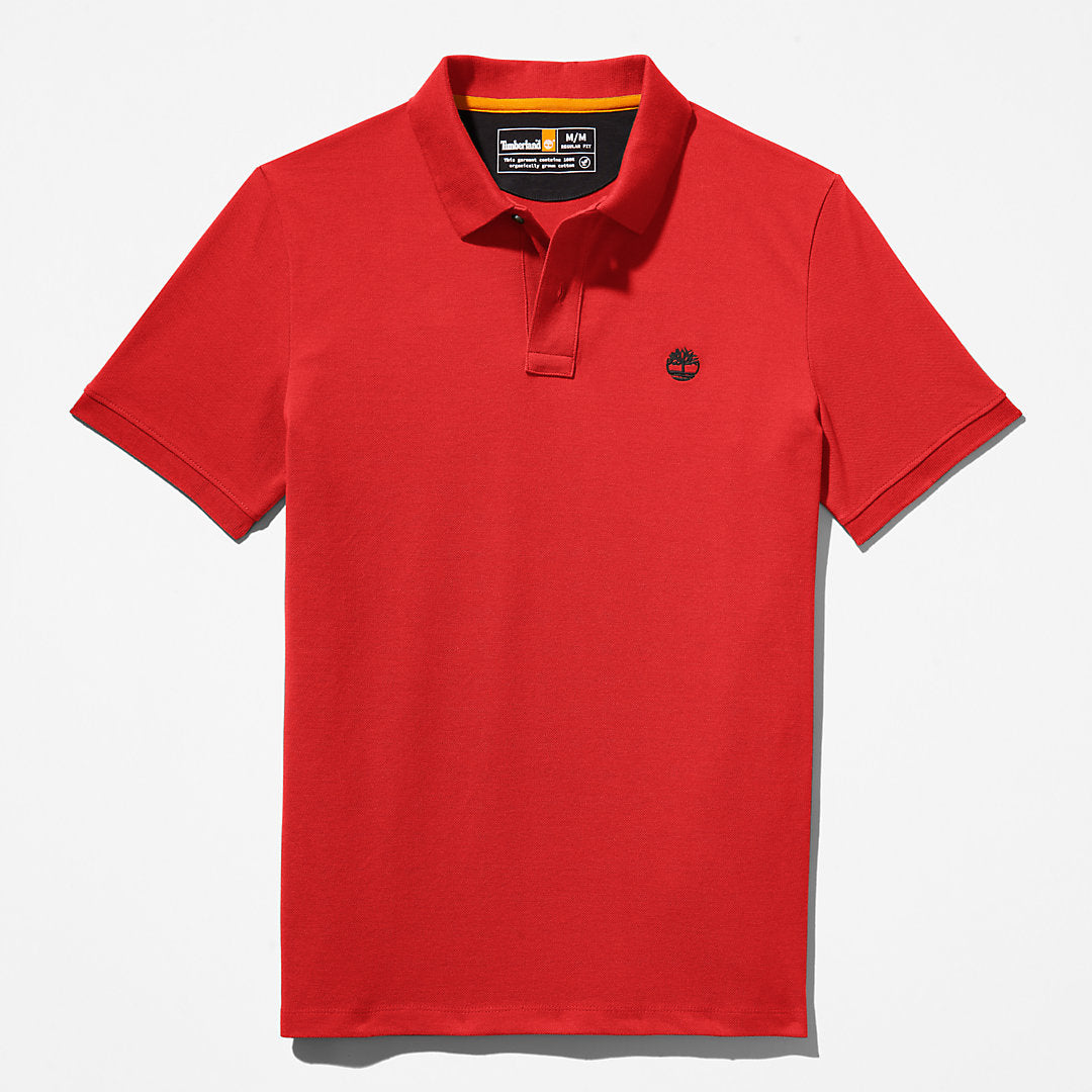 Timberland Essential - Millers River Pique Polo Shirt for Men in Red