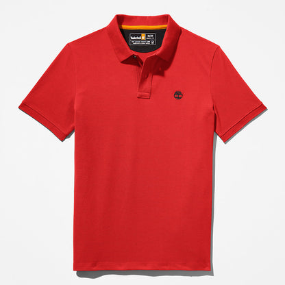 Timberland Essential - Millers River Pique Polo Shirt for Men in Red
