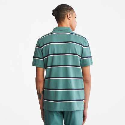Timberland Top Pick - Zealand River Striped Polo Shirt for Men in Green