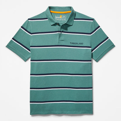 Timberland Top Pick - Zealand River Striped Polo Shirt for Men in Green