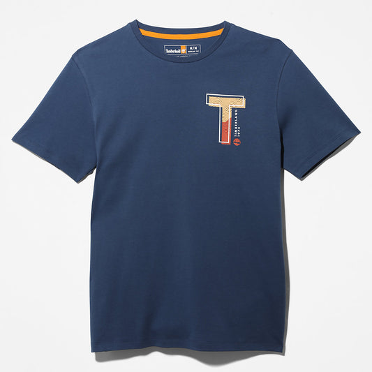 Timberland Featured - Interlock TimberFresh™ T-Shirt for Men in Blue