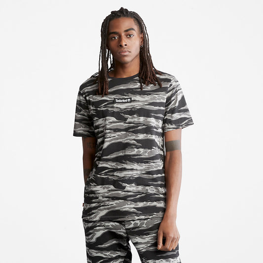 Timberland Latest - White Tiger Print T-Shirt for Men in Camo