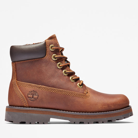 Timberland Trending - Courma 6 Inch Side-Zip Boot for Youth in Brown