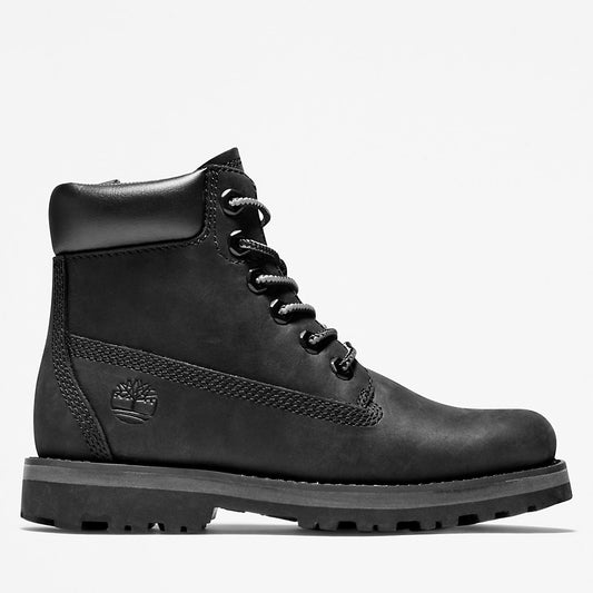 Timberland Value - Courma 6 Inch Side-Zip Boot for Youth in Black
