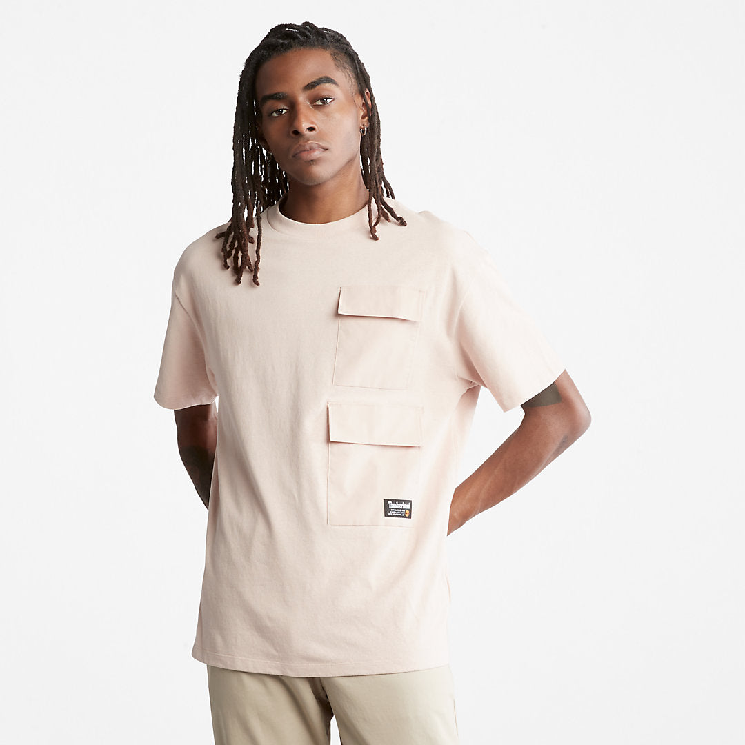 Timberland Popular - Progressive Utility Multi-pocket T-Shirt for Men in Pink