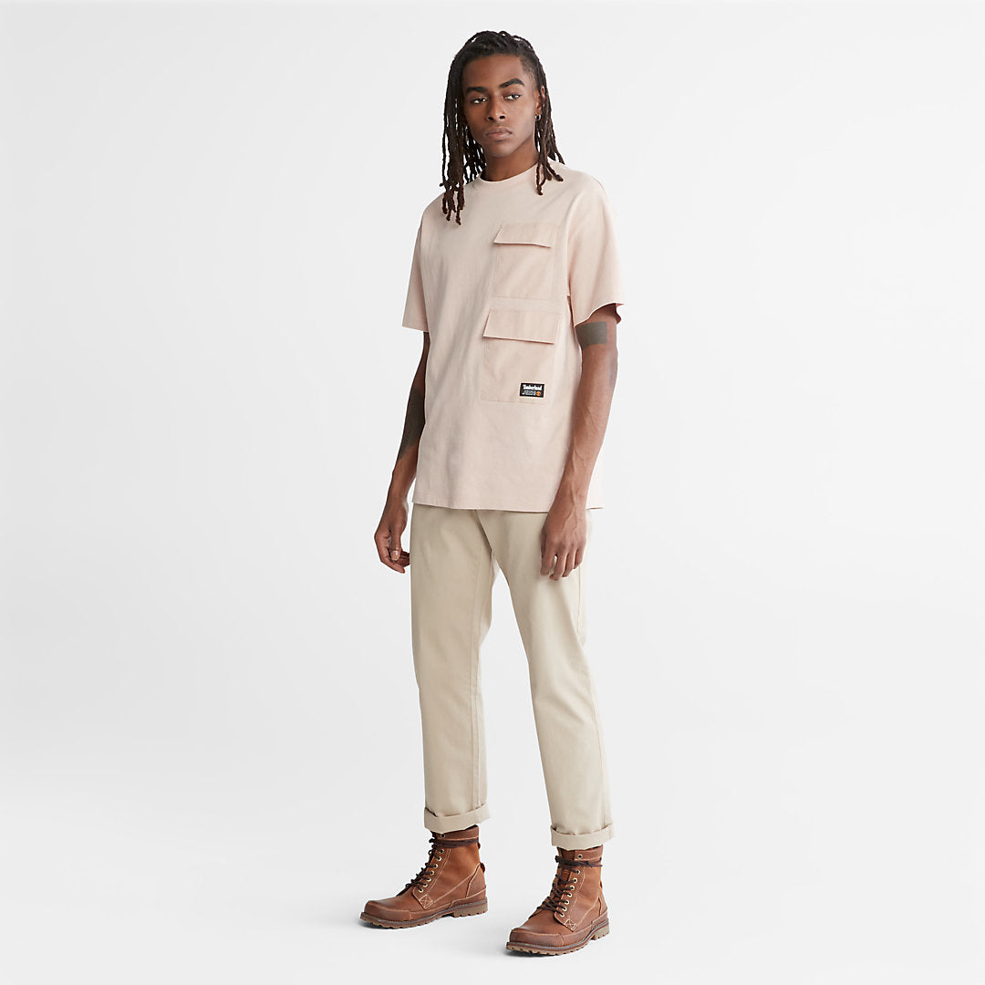 Timberland Popular - Progressive Utility Multi-pocket T-Shirt for Men in Pink