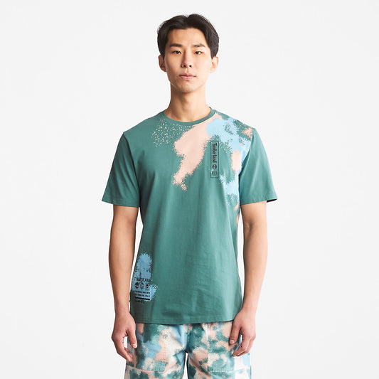 Timberland Everyday - Paint Graphic T-Shirt for Men in Teal