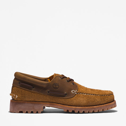 Timberland Recommended - Timberland® 3-Eye Lug Handsewn Boat Shoe for Men in Medium Brown