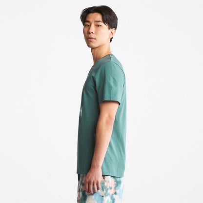Timberland Latest - Storytelling Logo T-Shirt for Men in Teal