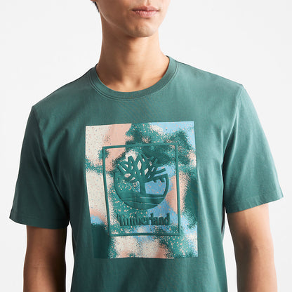 Timberland Latest - Storytelling Logo T-Shirt for Men in Teal