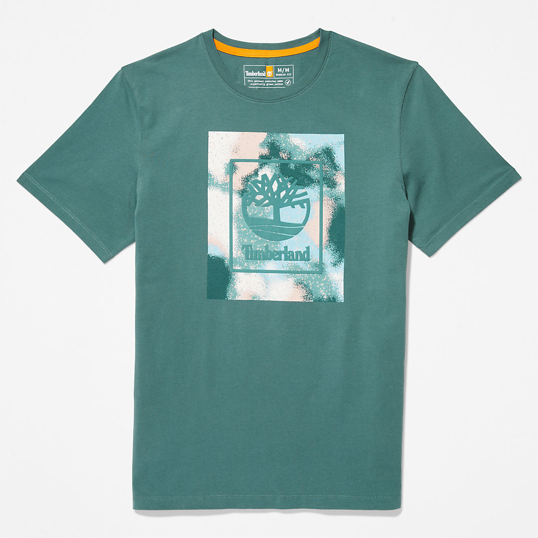 Timberland Latest - Storytelling Logo T-Shirt for Men in Teal