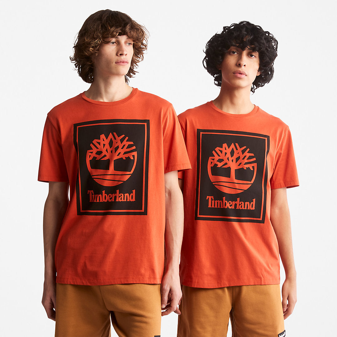 Timberland Popular - Tree Logo T-Shirt for All Gender in Orange
