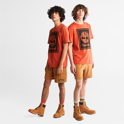Timberland Popular - Tree Logo T-Shirt for All Gender in Orange