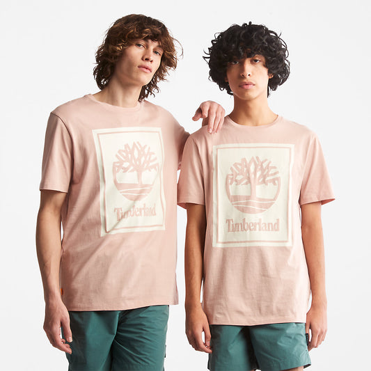 Timberland Essential - Tree Logo T-Shirt for All Gender in Pink