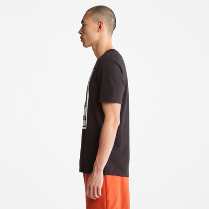 Timberland Trusted - Stack Logo T-Shirt for Men in Black/White