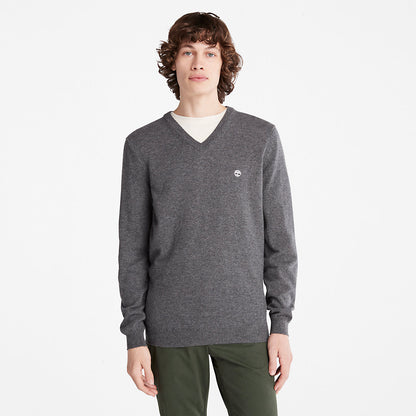 Timberland Great Value - Cohas Brook V-Neck Sweater for Men in Dark Grey