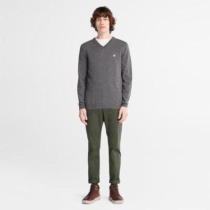Timberland Great Value - Cohas Brook V-Neck Sweater for Men in Dark Grey