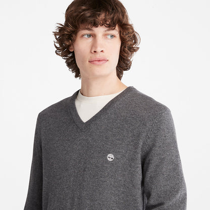 Timberland Great Value - Cohas Brook V-Neck Sweater for Men in Dark Grey