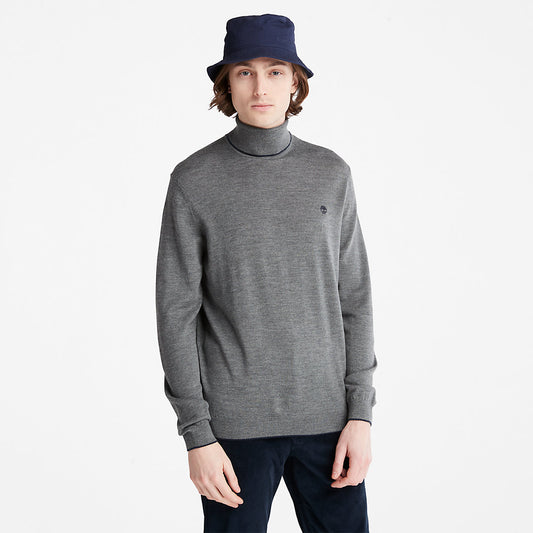 Timberland Exclusive - Nissitissit River Merino Sweater for Men in Dark Grey