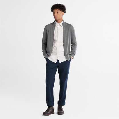 Timberland Top Pick - Williams River Organic Cotton Zip Sweater for Men in Grey
