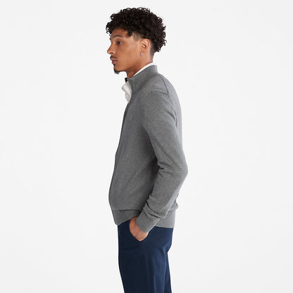 Timberland Top Pick - Williams River Organic Cotton Zip Sweater for Men in Grey
