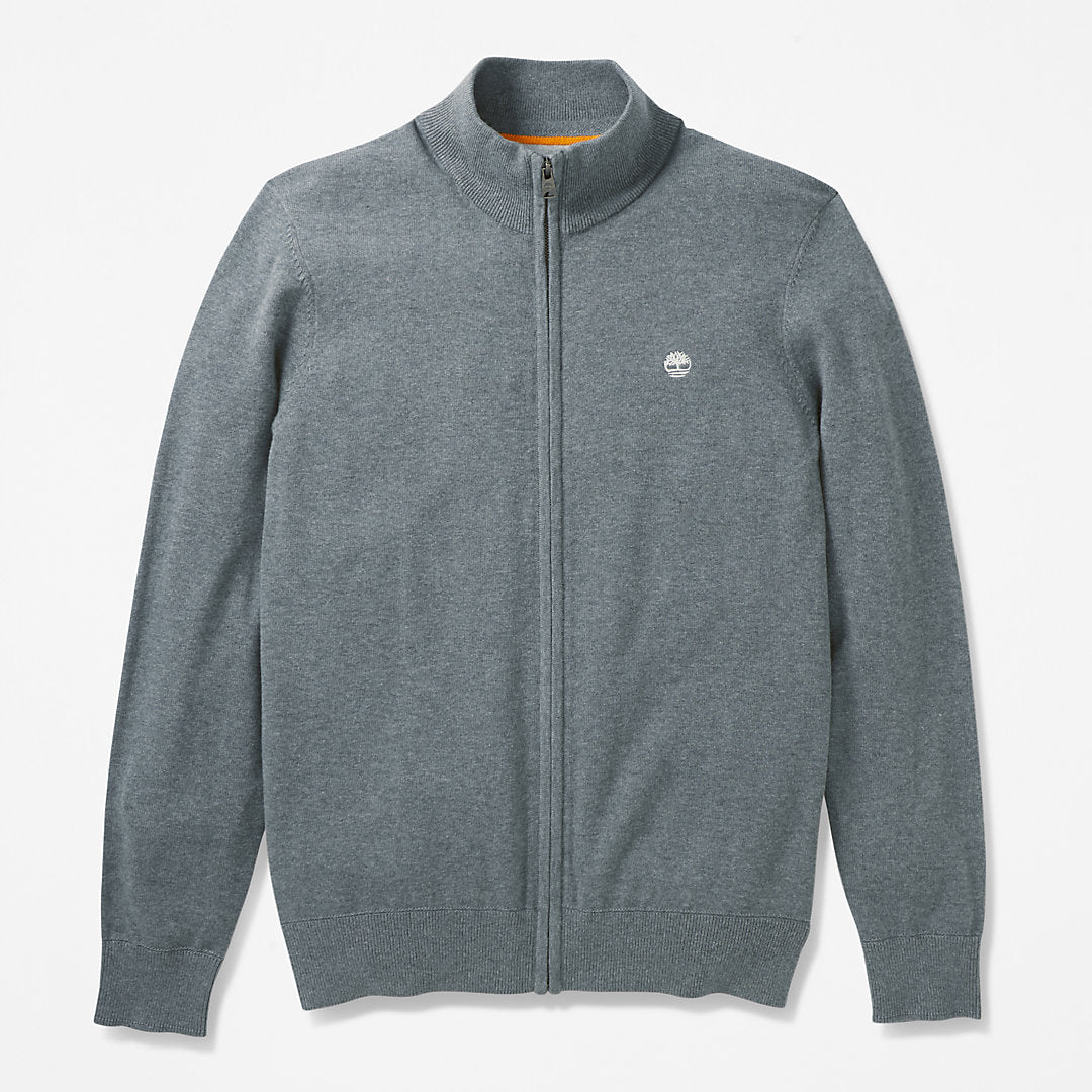 Timberland Top Pick - Williams River Organic Cotton Zip Sweater for Men in Grey