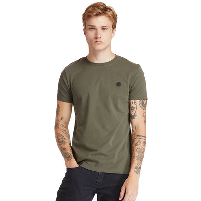 Timberland New - Dunstan River Crew Tee for Men in Dark Green